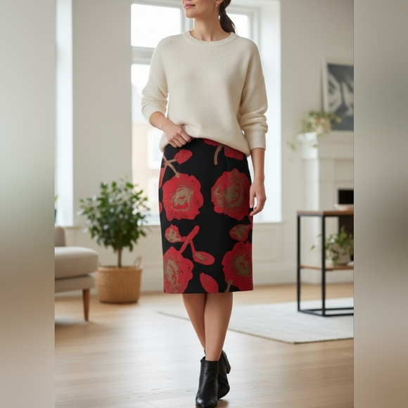 mac & jac Dresses & Skirts - Mac & Jac flower print skirt size 6
